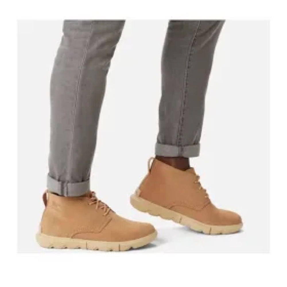 Sorel Men’s Explorer Drift waterproof boots tan suede‎ size 11.5